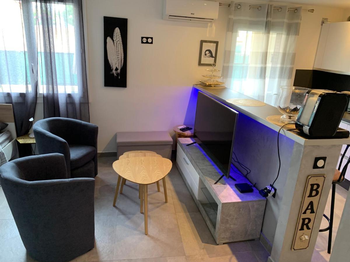 Grand Studio Tres Agreable Avec Bar, Cuisine Et Terrasse Cagnes-sur-Mer Zewnętrze zdjęcie